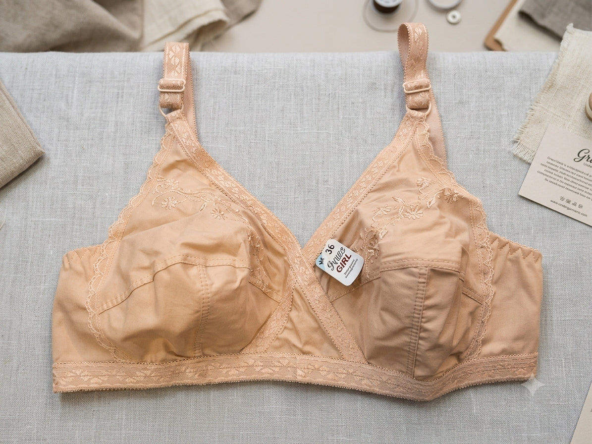 X-Over Embroidered Support Bra