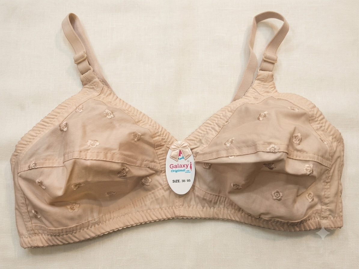 Original Cotton Non-Padded & Non-Wired Embroidered Bra