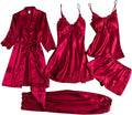 5-Piece Silk-Satin Bridal Nightwear Set