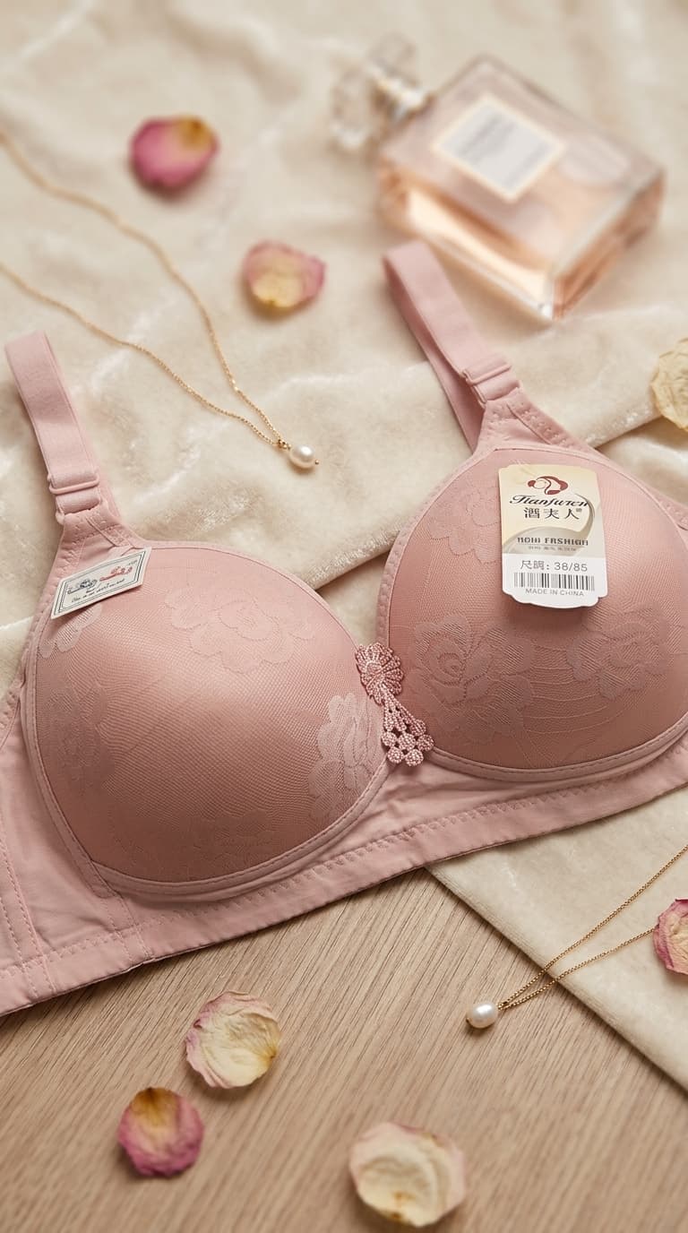 Single padded bra pink