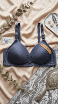 Single padded bra gray