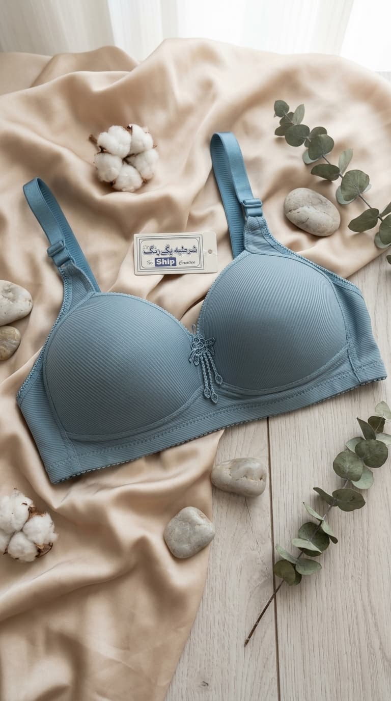 Single padded bra gray