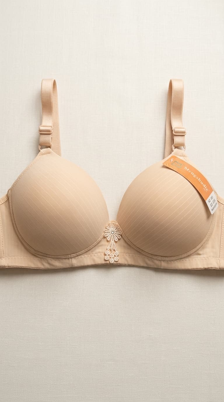 Double-Padded pinstripe Push-Up Bra cup size B , C