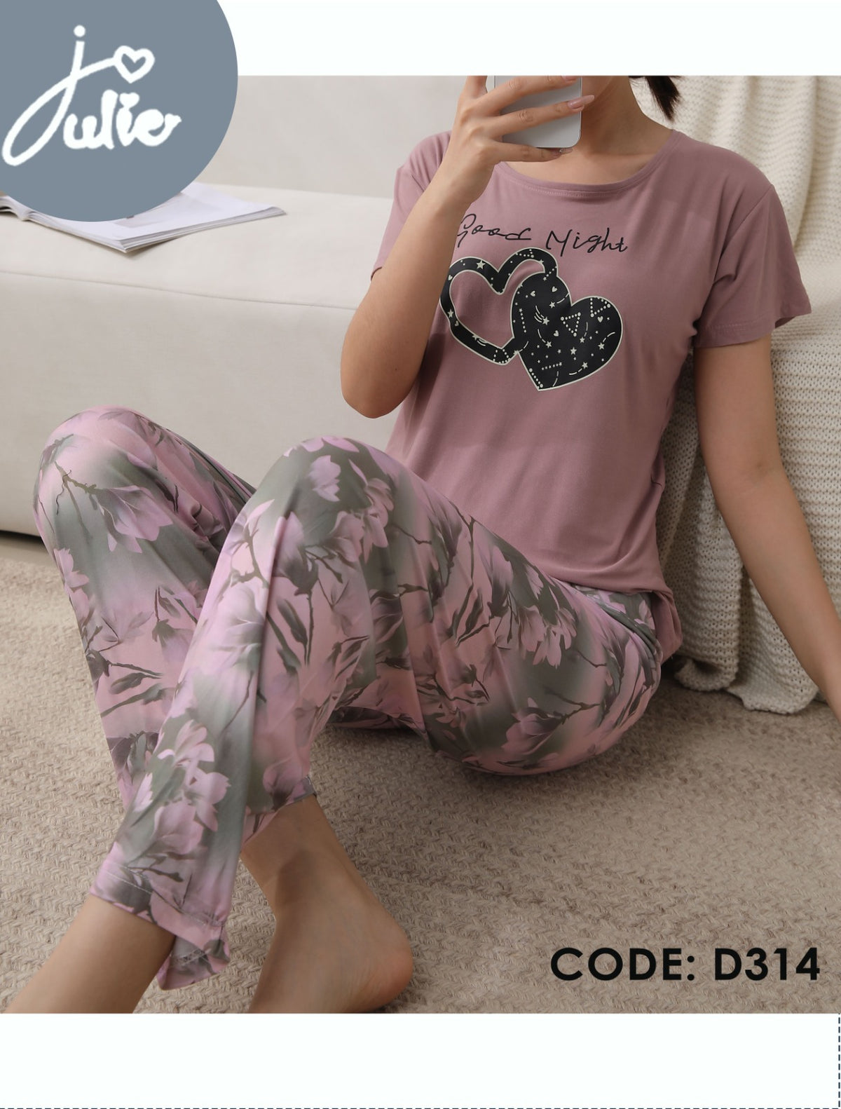DUSTY ROSE casual PJ set