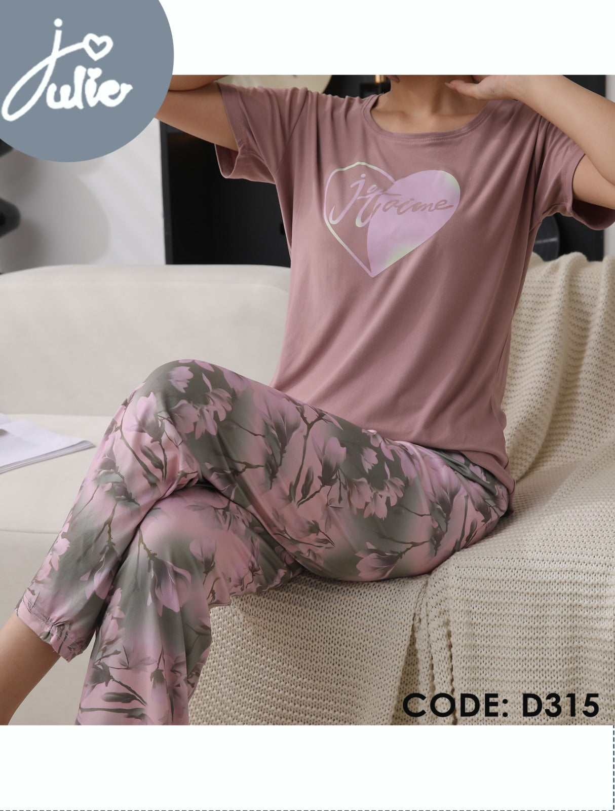 Dusty rose PJ set