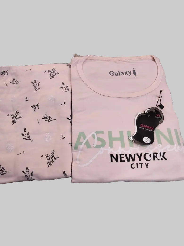 Galaxy Women's 2-Piece NYC Lounge Set – Soft Peach